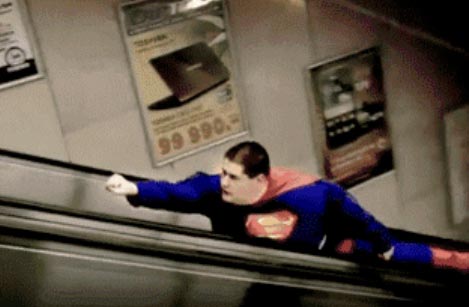 O Superman στο μετρό