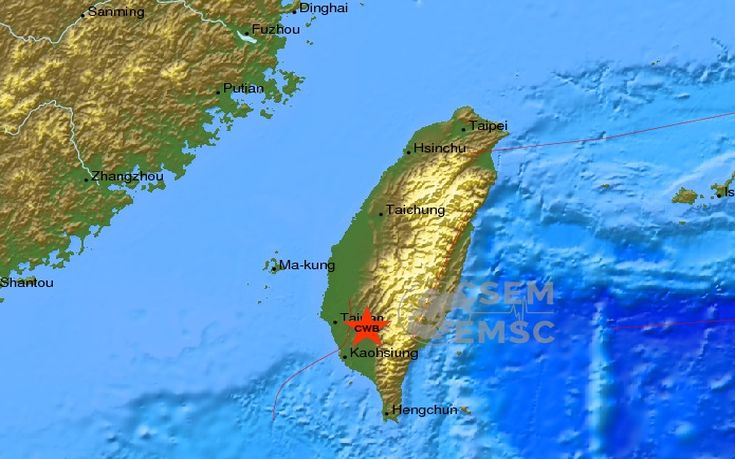 Ισχυρός σεισμός 6,7 ρίχτερ έπληξε την Ταϊβάν