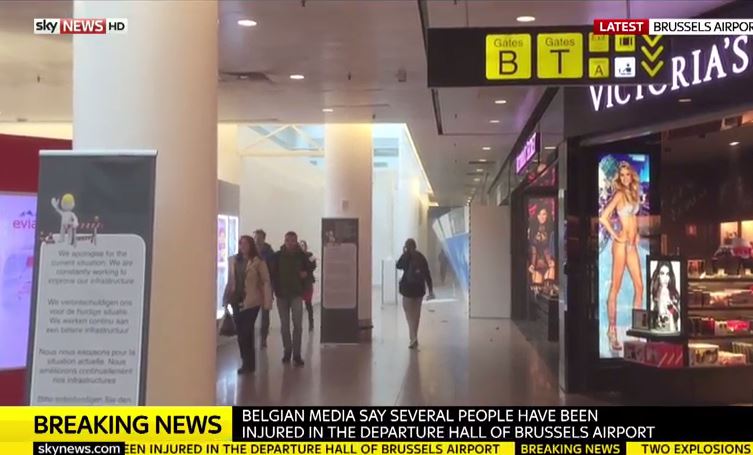 Ζωντανή εικόνα από το αεροδρόμιο των Βρυξελλών