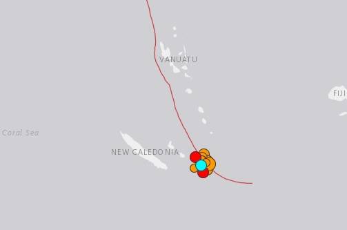 Νέος ισχυρός σεισμός ανοιχτά της Νέας Καληδονίας