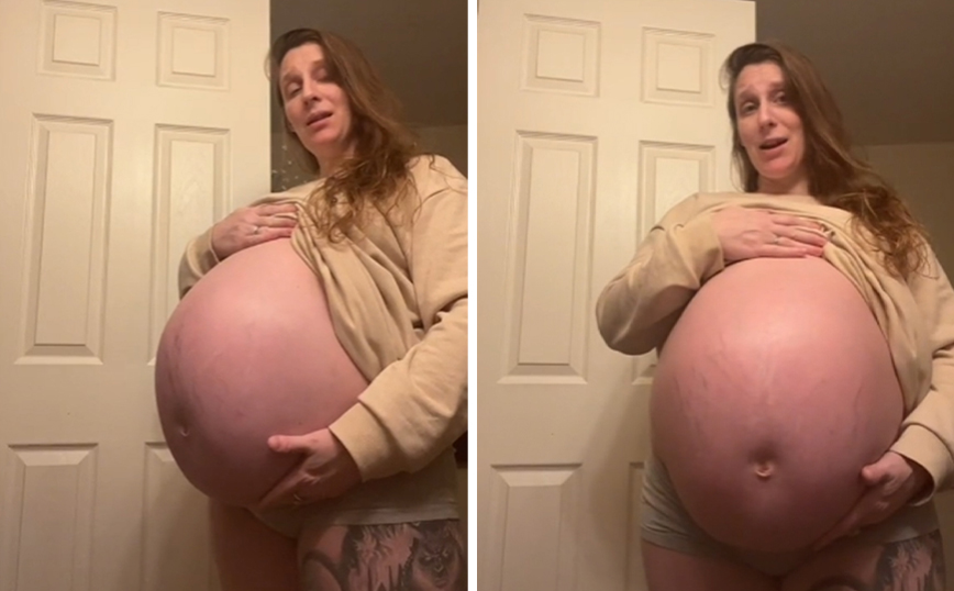 Είναι έγκυος 37 εβδομάδων και η κοιλιά της φτάνει μέχρι το στήθος &#8211; Κανείς δεν πιστεύει αυτό που βλέπει