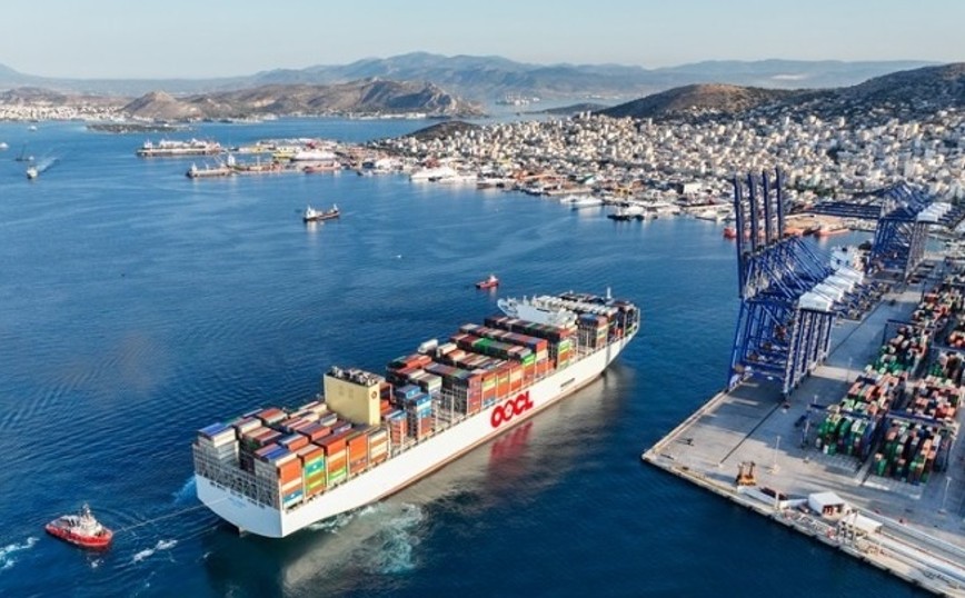 OOCL Piraeus: Στο Νέο Ικόνιο ένα από τα μεγαλύτερα κοντέινερ στον κόσμο