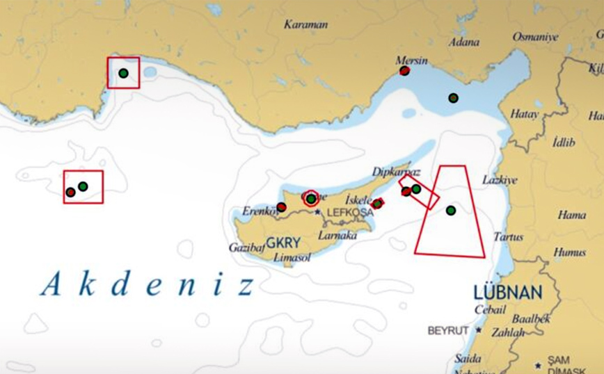 Δύο τουρκικές Navtex για ασκήσεις με πραγματικά πυρά στην Ανατολική Μεσόγειο – Οι περιοχές που δεσμεύουν