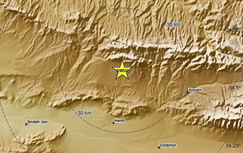 Ισχυρός σεισμός 6,5 Ρίχτερ έπληξε το δυτικό Αφγανιστάν