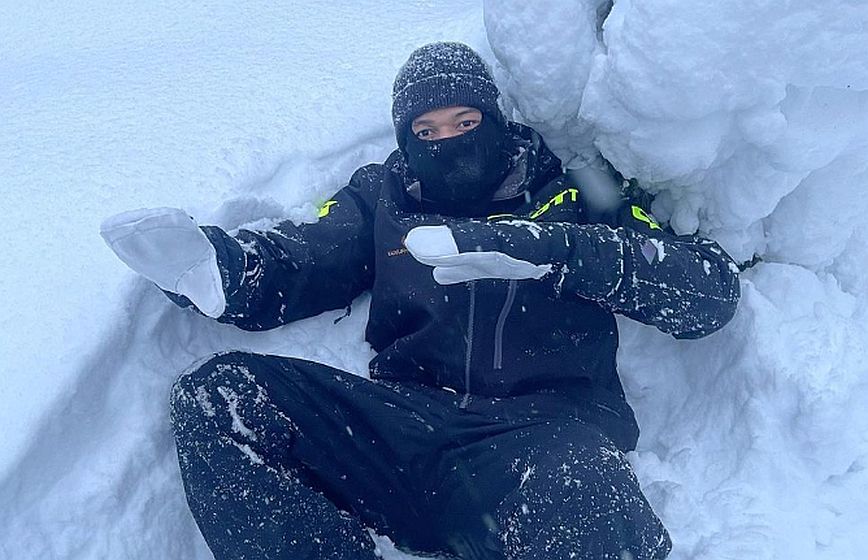 Ο Κιλιάν Μπαπέ έκανε διακοπές στα χιόνια