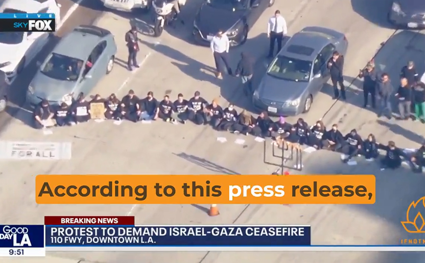 Εβραίοι διαδηλωτές έκλεισαν αυτοκινητόδρομο στο Λος Άντζελες για τη Γάζα, προκάλεσαν μποτιλιάρισμα χιλιομέτρων