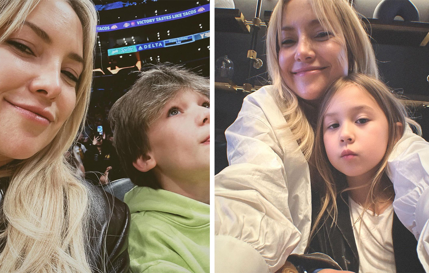 Η Κέιτ Χάντσον στον αγώνα των Lakers με τα παιδιά της