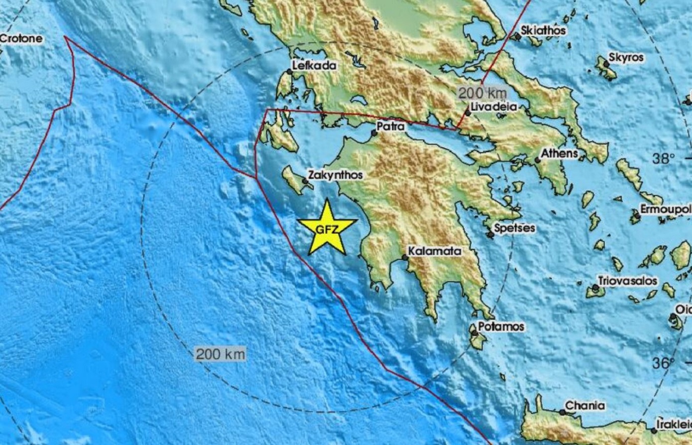 Ο σεισμός 5,7 Ρίχτερ που έγινε ανατολικά των Στροφάδων ταρακούνησε μέρος της Κάτω Ιταλίας