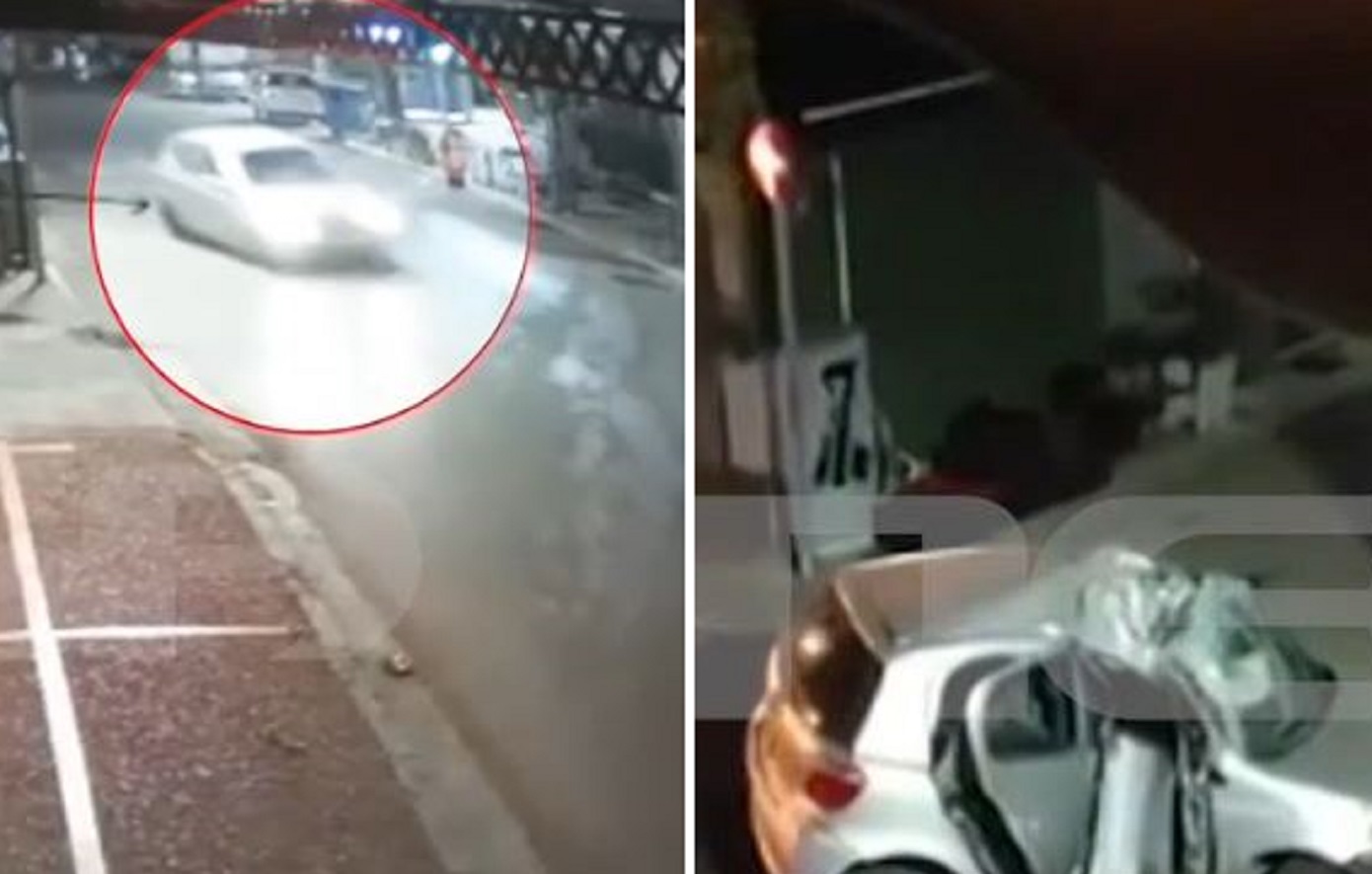Βίντεο από το θανατηφόρο τροχαίο στο Ίλιον &#8211; Η στιγμή που χάνεται ο έλεγχος του αμαξιού και πέφτει σε τσιμεντένια κολώνα