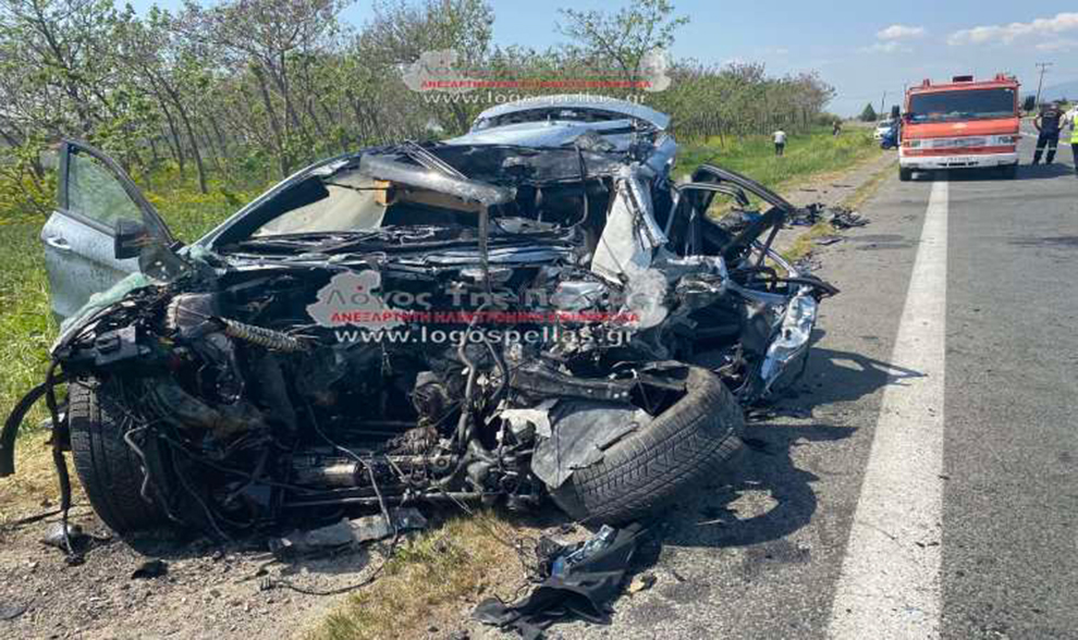 Θανατηφόρο τροχαίο στα Γιαννιτσά: Νεκρός οδηγός ΙΧ που συγκρούστηκε μετωπικά με φορτηγό &#8211; Η τραγική ειρωνία