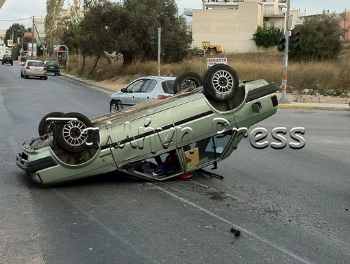 Τροχαίο κινηματογραφικών διαστάσεων στα Σπάτα