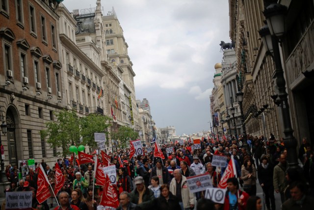 Ογκώδης διαδήλωση κατά της λιτότητας στην Ισπανία