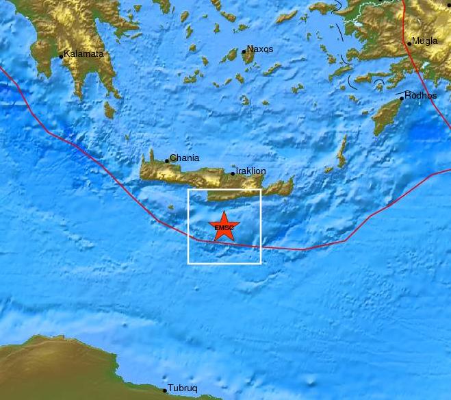 Ασθενής σεισμική δόνηση στην Κρήτη