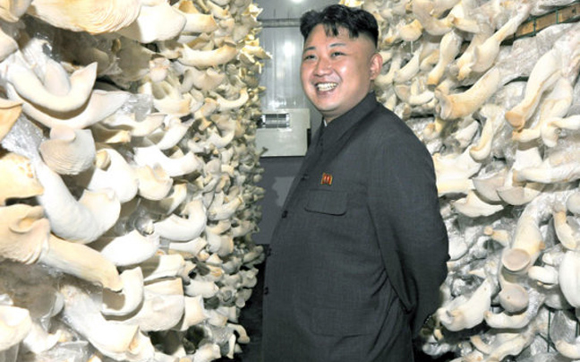 Ενθουσιασμένος με τα&#8230; μανιτάρια ο ηγέτης της Βόρειας Κορέας
