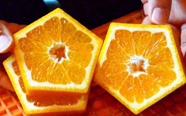 Τα τυχερά πολύγωνα πορτοκάλια