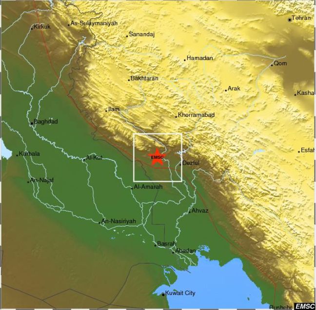 Σεισμός μεγέθους 5,5 βαθμών στα σύνορα του Ιράν με το Ιράκ