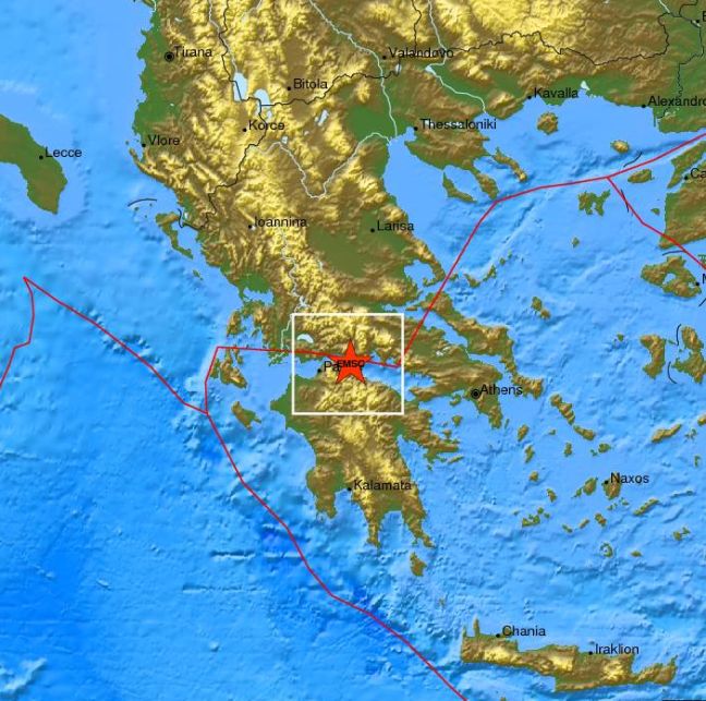 Σεισμός 4,9 ρίχτερ κοντά στην Πάτρα