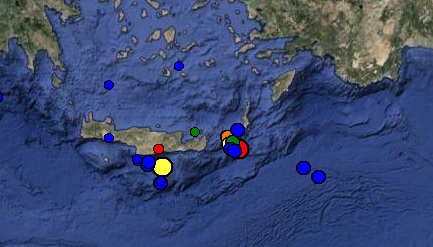 Νέος σεισμός πριν λίγο στην Κρήτη