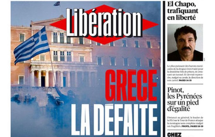 Liberation: Ελλάδα, η εθνική ήττα