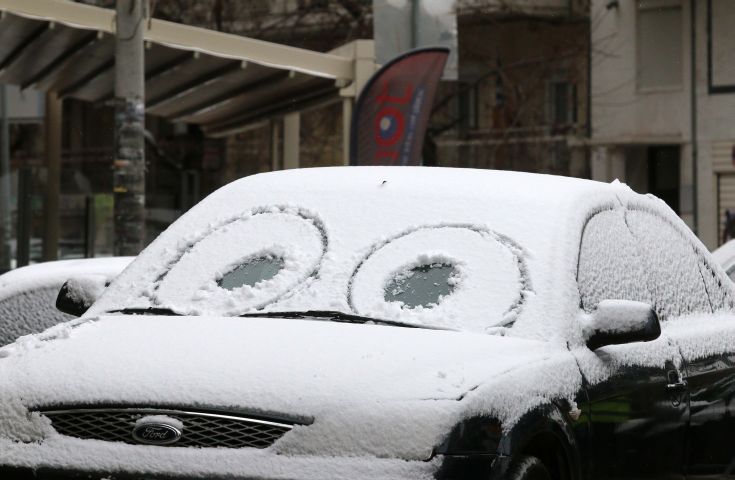 Χιόνια στο κέντρο της Θεσσαλονίκης