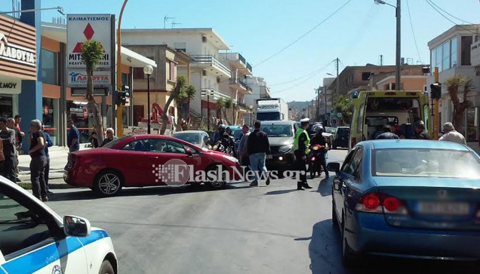 Τροχαίο με τραυματισμό σε κεντρικό δρόμο των Χανίων