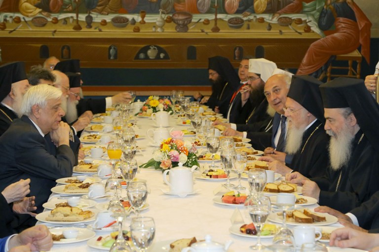Γεύμα Παυλόπουλου προς τιμήν του Οικουμενικού Πατριάρχη Βαρθολομαίου