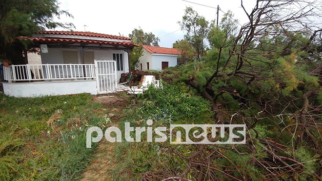 Ισχυροί άνεμοι ξερίζωσαν δέντρα στο Κατάκολο