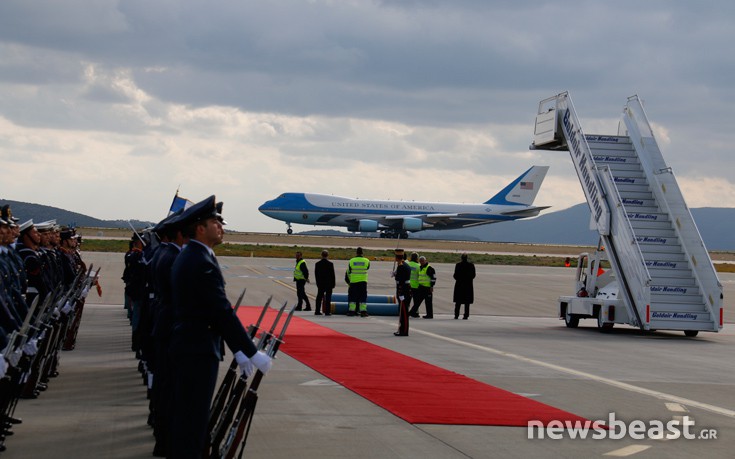 Προσγειώθηκε στην Ελλάδα το Air Force One με τον Μπαράκ Ομπάμα