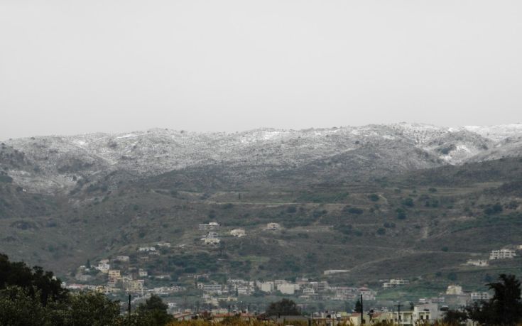 Χιόνια σε ορεινές και ημιορεινές περιοχές στα Χανιά