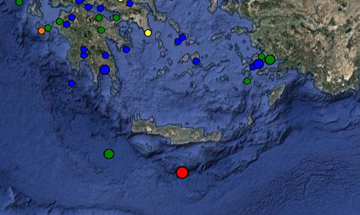Σεισμική δόνηση 4,3 Ρίχτερ νότια της Κρήτης