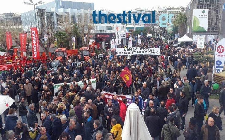 Ολοκληρώθηκε η πορεία των αγροτών στο κέντρο της Θεσσαλονίκης