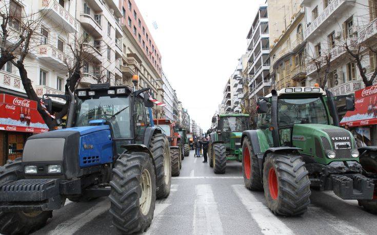 Τρακτέρ σήμερα στο κέντρο της Θεσσαλονίκης