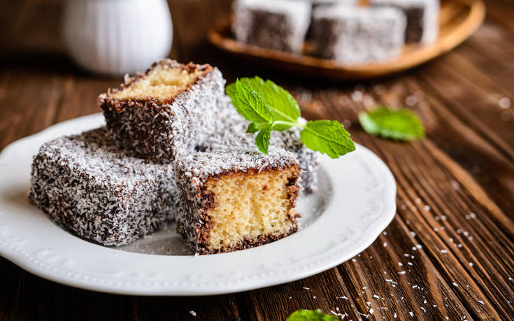 Σοκολατένια lamingtons