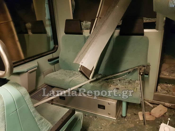 Βίντεο από το τρένο που εκτροχιάστηκε στη Λαμία