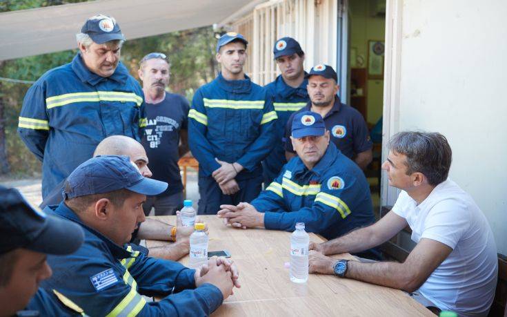 Δομή πυροπροστασίας στον Υμηττό επισκέφθηκε ο Μητσοτάκης