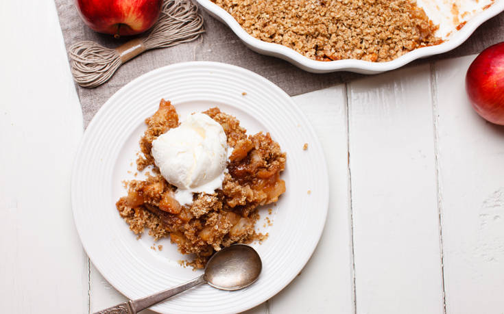 Τραγανό apple crumble