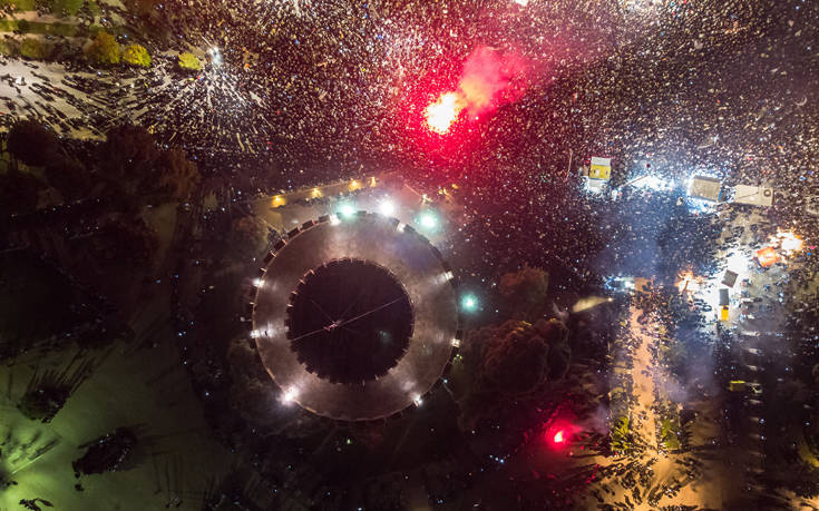 ΠΑΟΚ: Το πάρτι τίτλου σε φωτογραφίες από ψηλά