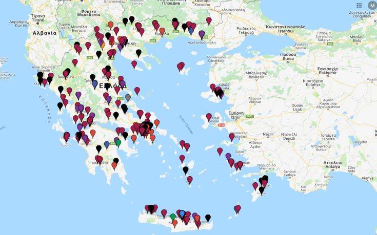 Ο χάρτης των επιθέσεων κατά των γυναικών στην Ελλάδα