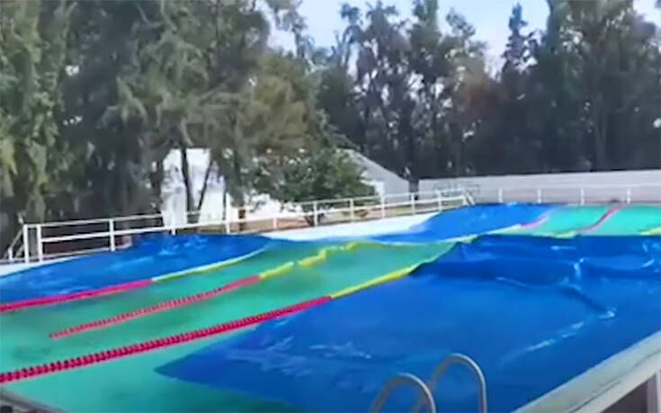 Πώς είναι σε μια πισίνα εν μέσω σεισμού 7,5 ρίχτερ