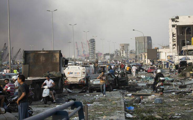 Κόλαση εκρήξεων με δεκάδες νεκρούς στη Βηρυτό &#8211; Εικόνες αποκάλυψης και αγωνία στα συντρίμμια