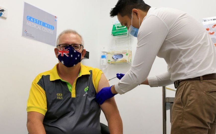 Έκανε την πρώτη δόση του εμβολίου κατά του κορονοϊού ο πρωθυπουργός της Αυστραλίας