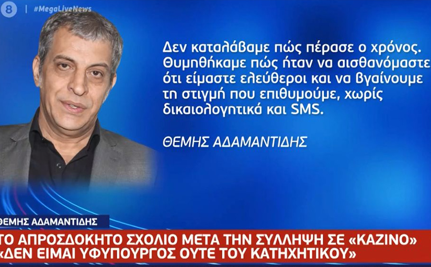 Θέμης Αδαμαντίδης για τη σύλληψή του: Ούτε υφυπουργός είμαι, ούτε δάσκαλος του κατηχητικού