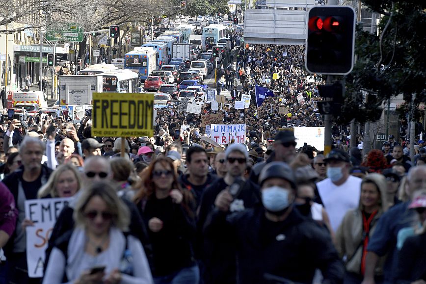 Αυστραλία: Νέος αριθμός ρεκόρ κρουσμάτων και διαδηλώσεις κατά του lockdown