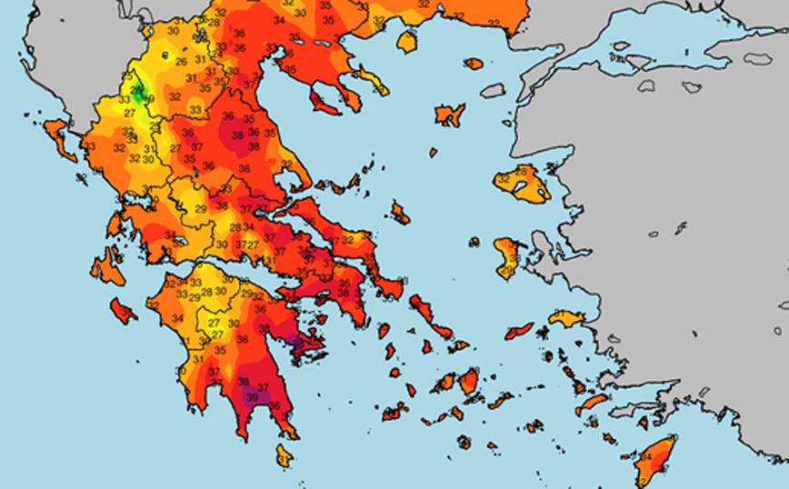 Καιρός: Σε ποιες περιοχές η θερμοκρασία ξεπέρασε τους 40°C