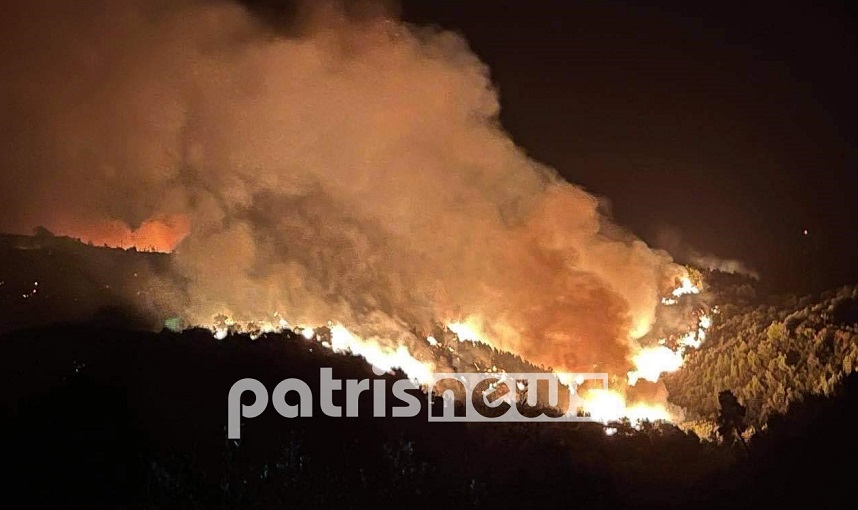 Φωτιά στην Ηλεία: Σε «πύρινο» κλοιό το Κολίρι &#8211; Αντιμέτωποι με αναζωπυρώσεις οι πυροσβέστες