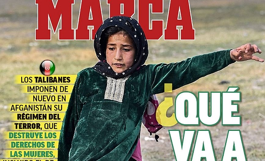 Αφγανιστάν: Συγκινεί το πρωτοσέλιδο της Marca με το κοριτσάκι και τη μπάλα ποδοσφαίρου