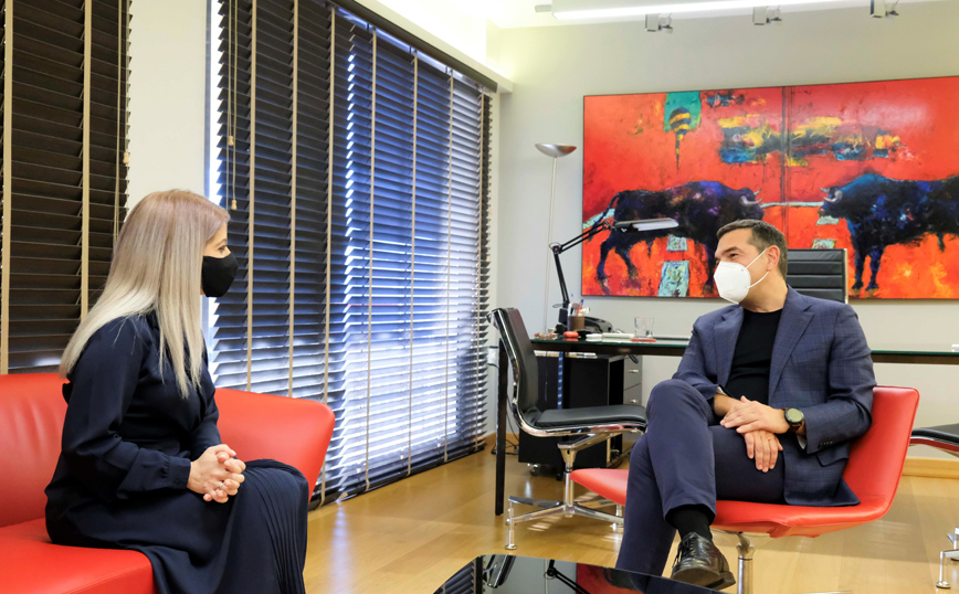 Συνάντηση Αλ. Τσίπρα με την πρόεδρο της κυπριακής βουλής Α. Δημητρίου Συνάντηση Αλ. Τσίπρα με την πρόεδρο της κυπριακής βουλής Α. Δημητρίου