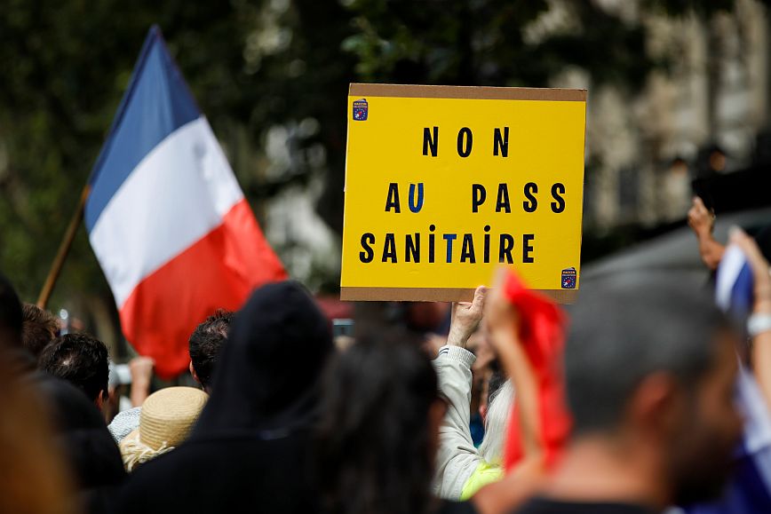 Γαλλία: Σχεδόν 29.000 άνθρωποι διαδήλωσαν σήμερα κατά του υγειονομικού πάσου
