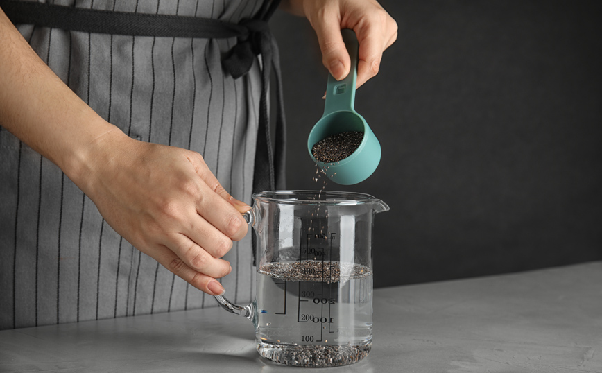 Νερό με σπόρους τσία Νερό με σπόρους τσία