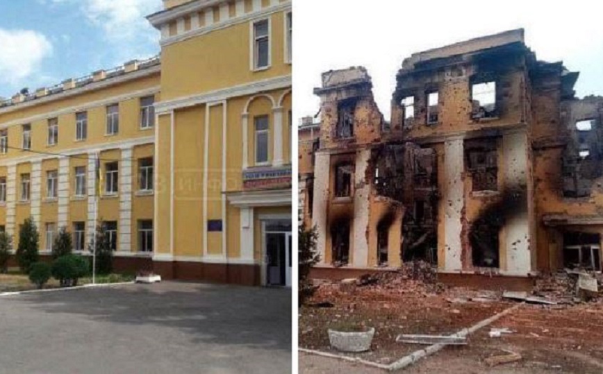 Πόλεμος στην Ουκρανία: Συγκλονιστικές εικόνες πριν και μετά τους βομβαρδισμούς